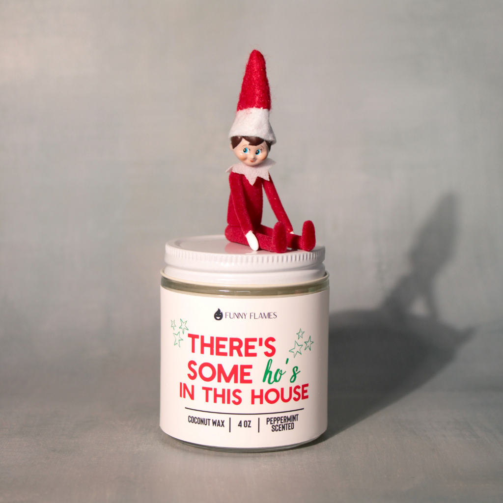 Ho Ho Ho's in This House Candle Funny Christmas Gifts for Women