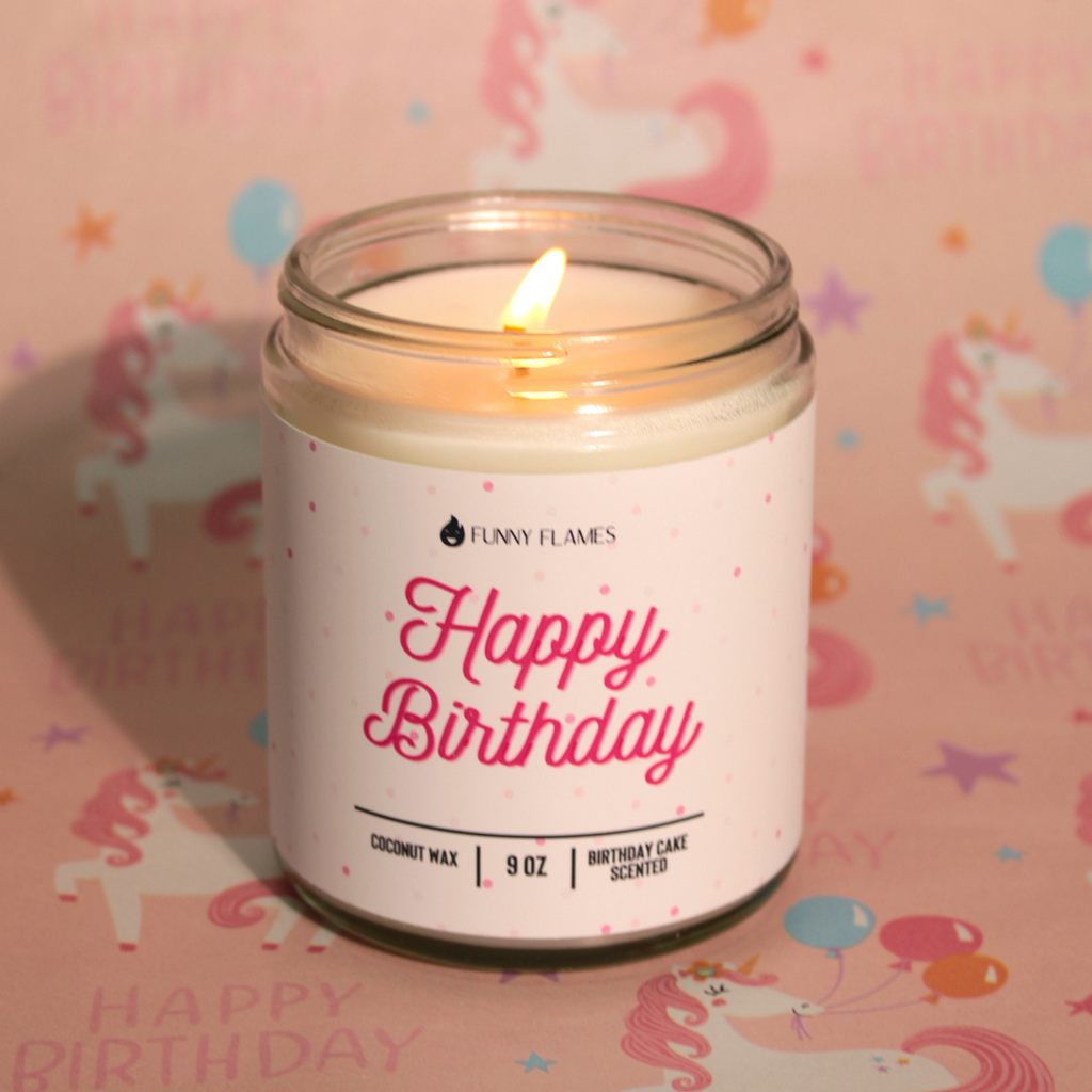 Happy Birthday- Birthday Cake Scented Candle